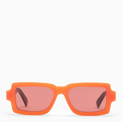Shop Retrosuperfuture Pilastro Orange/black Sunglasses