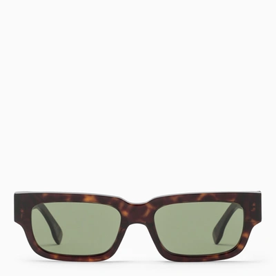 Shop Retrosuperfuture Roma 3627 Tortoiseshell Sunglasses In Green