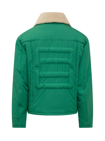 Ambush Logo-embossed Padded Shell Jacket In Green