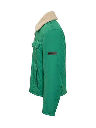 Ambush Logo-embossed Padded Shell Jacket In Green