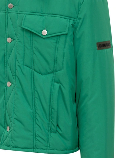 Ambush Logo-embossed Padded Shell Jacket In Green