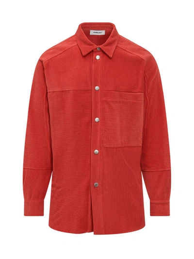 Shop Ambush Velvet Shirt In Red