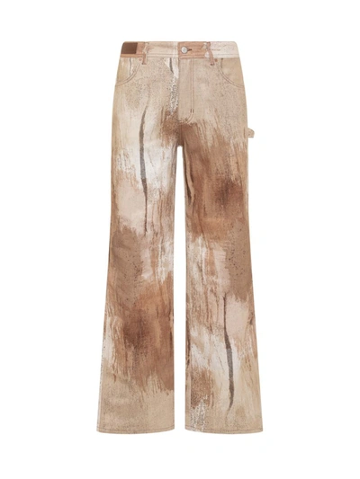 Shop Andersson Bell Tawney Print Jeans In Brown