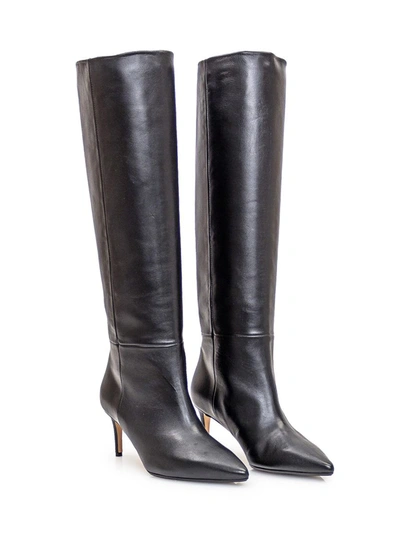 Shop Anna F . Leather Boot In Black