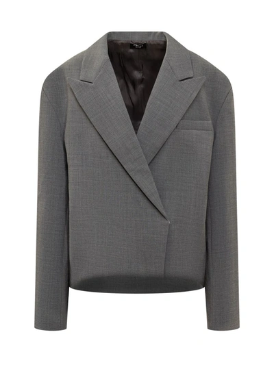 Shop A.w.a.k.e. Awake Mode Over Toxedo Jacket In Grey
