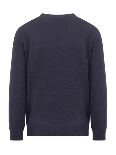 Shop Brunello Cucinelli Crew Neck Sweater In Blue