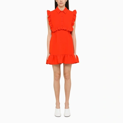 Shop Sportmax Red Dress With Ruffles