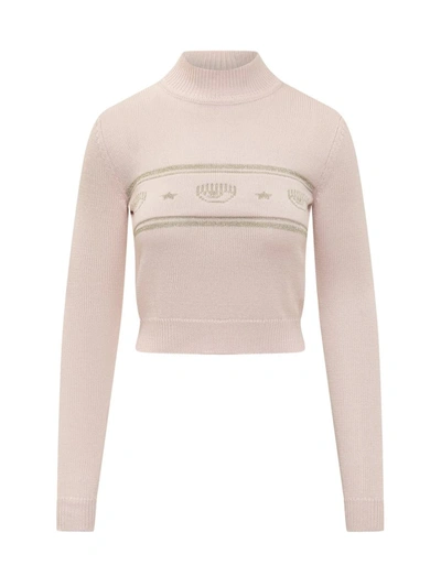 Shop Chiara Ferragni Eye Sweater In Pink