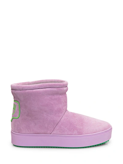 Shop Chiara Ferragni Eyelike Boot In Purple