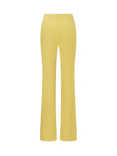 Shop De La Vali Straight Trousers In Yellow