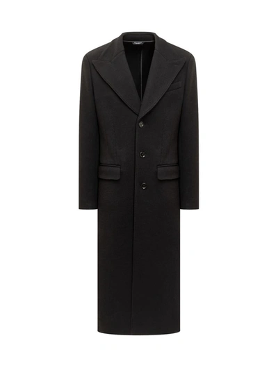 Shop Dolce & Gabbana Long Coat In Black