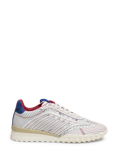 Shop Dsquared2 Geometric Print Sneakers In White
