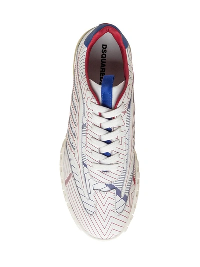 Shop Dsquared2 Geometric Print Sneakers In White