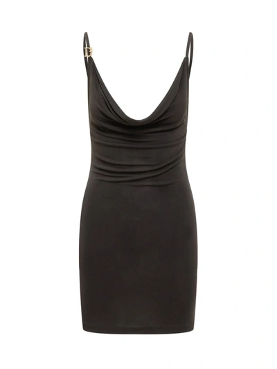 Shop Dsquared2 Mini Dress With Logo In Black