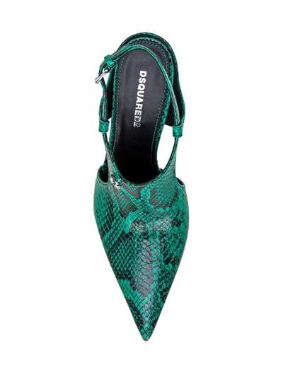 Shop Dsquared2 Python Slingback Décolleté In Green