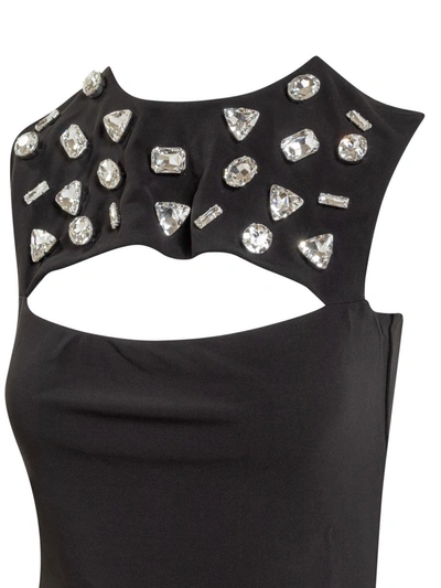 Dsquared2 Crystal-embellished Sleeveless-dress In Black