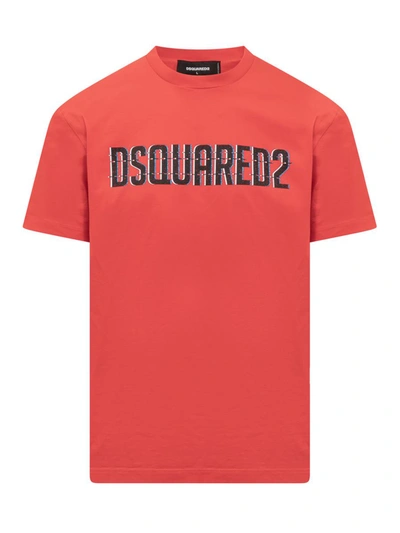 Shop Dsquared2 T-shirt With Logo In Red