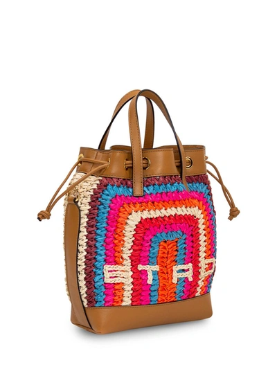 Shop Etro Raffia Shopping Bag In Multicolor