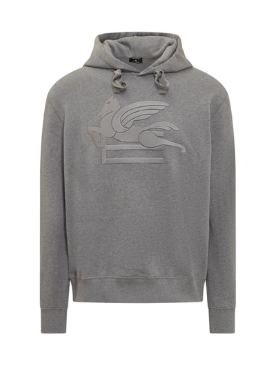 Shop Etro Sweatshirt With Logo In Grey