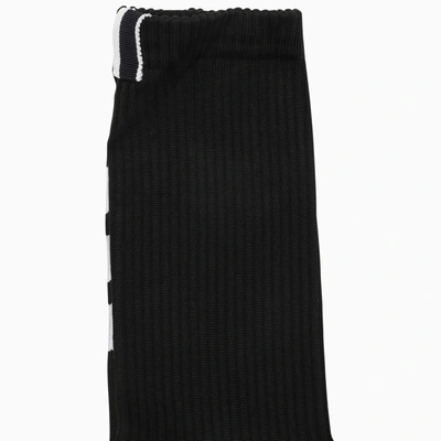 Shop Thom Browne Black Sports Socks