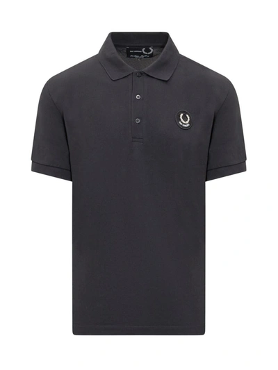 Shop Raf Simons Fred Perry  Slim Polo With Logo In Black