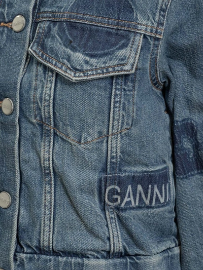 Shop Ganni Jeans Jacket In Blue