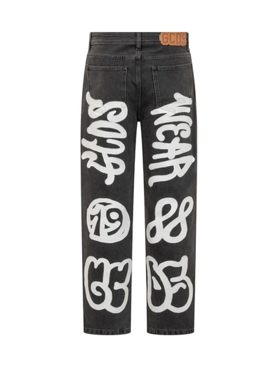 Shop Gcds Graffiti Jeans In Black