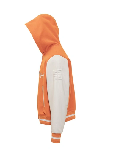 Shop Givenchy Bomber Jacket With Logo In Orange