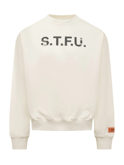 Shop Heron Preston Sweatshirt Stfu In White