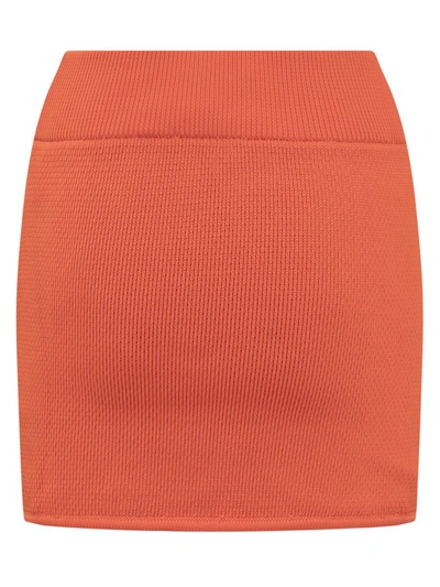 Shop Isabel Marant Étoile Olgane Mini Skirt In Orange