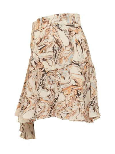 Shop Isabel Marant Teyana Skirt In Beige