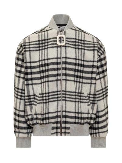 Shop Jw Anderson J.w. Anderson Bomber Jacket With Logo In Grey