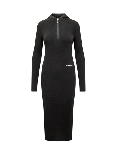 Shop Jil Sander Dress With Logo In Black