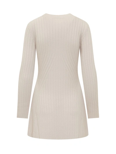 Shop Jucca Knitted Dress In White