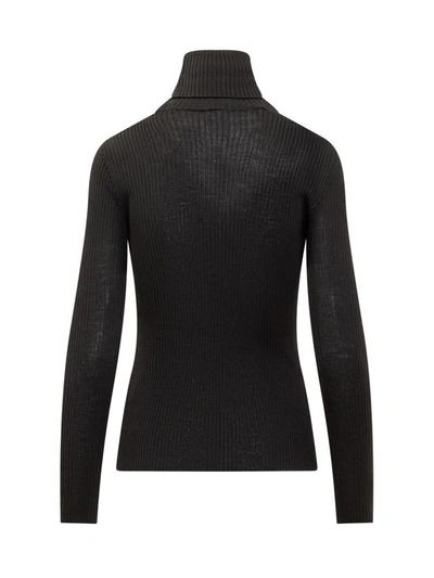 Shop Jucca Turtleneck Sweater In Black