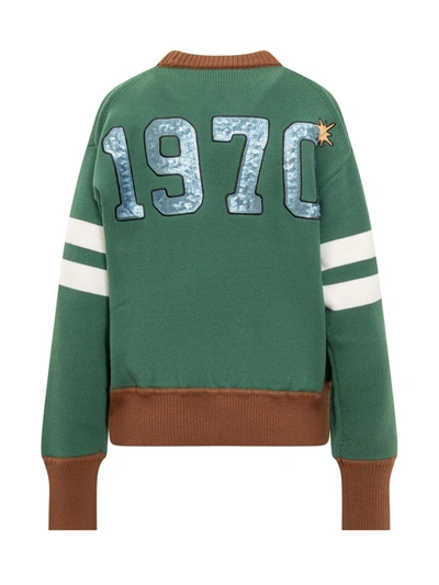 Shop Kenzo Party Sweater In Green