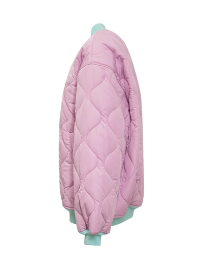 Shop Khrisjoy Oversize Bomber Jacket In Pink
