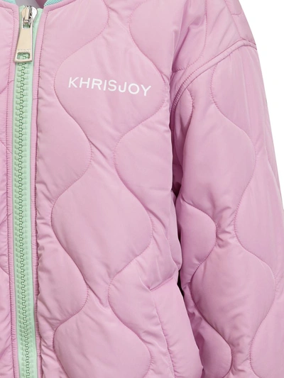 Shop Khrisjoy Oversize Bomber Jacket In Pink