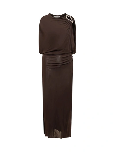 Shop Lanvin Dress In Brown
