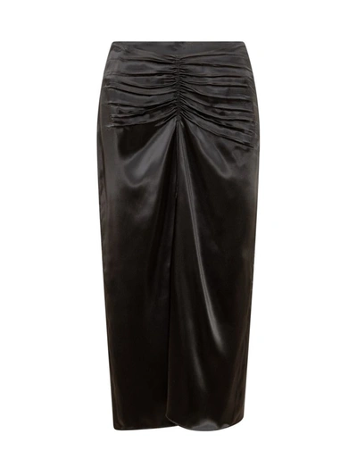 Shop Lanvin Midi Skirt In Black