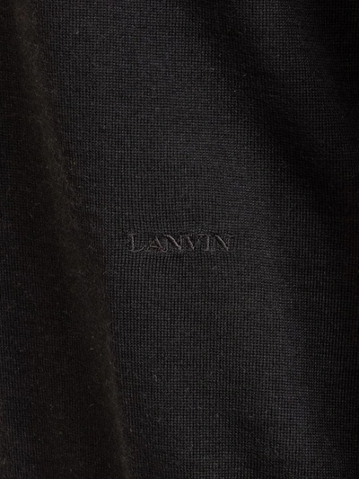 Shop Lanvin Turtleneck With Logo In Black