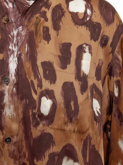 Shop Marni Shirt With Print In Brown