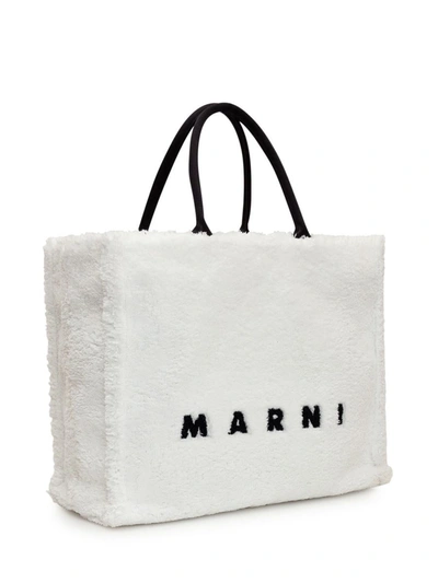 Shop Marni Sponge Shopping Bag In White