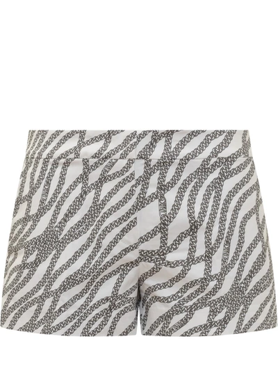Shop Michael Michael Kors Shorts With Print In White