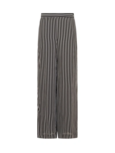 Michael Michael Kors Women's Vintage Stripe Straight-leg Pants In Black