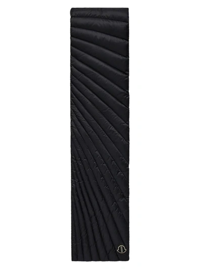 Shop Moncler Genius Moncler + Rick Owens Radiance Woven Scarf Accessories In Black