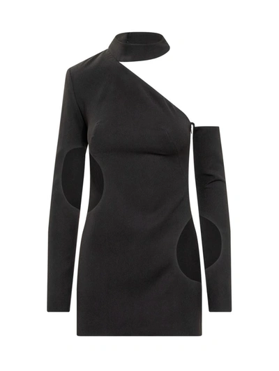 Shop Monot Midi Cut-out Dress In Black