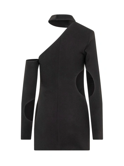 Shop Monot Midi Cut-out Dress In Black