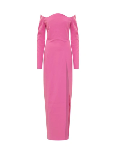 Shop Monot Long Sleeve Dress In Pink