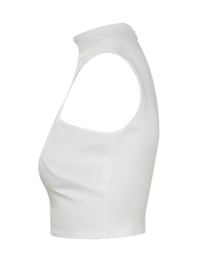 Monot Circle Cut-out Top In White